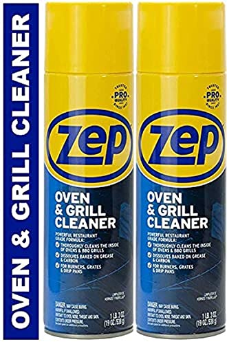 Zep Heavy-Duty Oven and Grill Cleaner - 19 oz (Case of 2) ZUOVGR19 - Dissolves Grease on Contact, on Burners, Grates and Drip Pans