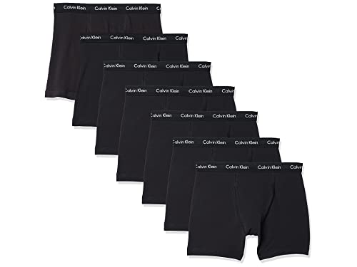 Calvin Klein Men's Cotton Stretch Megapack Boxer Briefs, Black (7 Pack), L