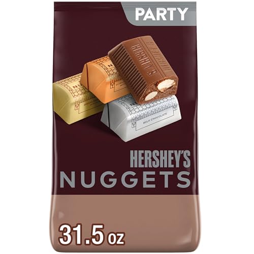 HERSHEY'S NUGGETS Assorted Chocolate Candy Party Pack, Halloween Candy, 31.5 oz