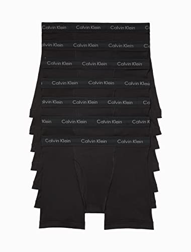 Calvin Klein Men's Cotton Classics 7-pack Boxer Brief, 7 Black, Large