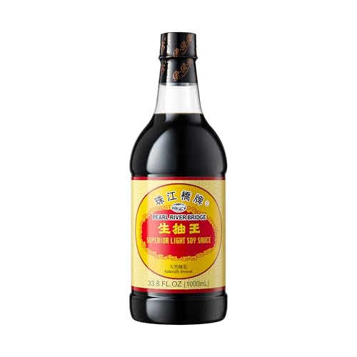 Pearl River Bridge Light Soy Sauce, Chinese Soy Sauce for All Purpose Seasoning, Flavoring, Perfect Condiment for Chinese Cuisine, Sushi, Korean Dishes, and Asian Stir Fry, Superior, 33.8 fl. Oz，Plastic Bottles