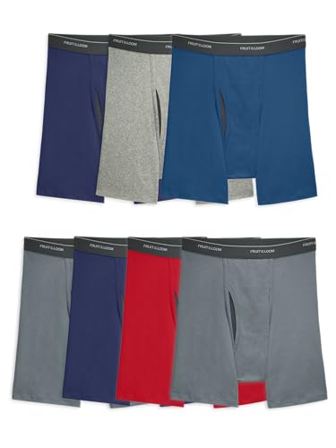 Fruit of the Loom Men's Coolzone Boxer Briefs, 7 Pack-Assorted Colors, Large