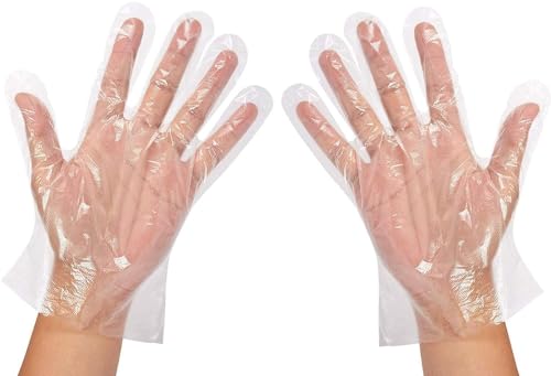 Brandon-super Food Prep Gloves Plastic Food Safe Gloves, Food Handling, One Size Fits Most Poly 500ct Clear 500 Count (Pack of 1)