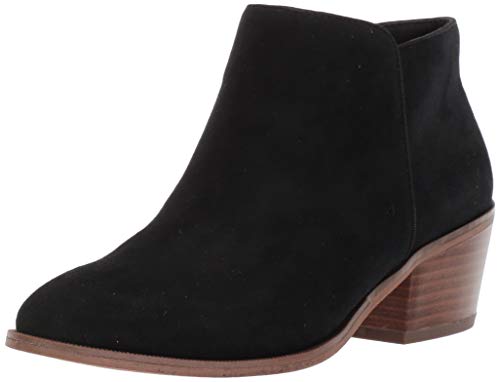 Amazon Essentials Women's Ankle Boots, Black Microsuede, 11