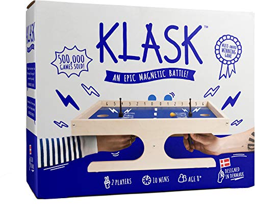 KLASK: The Magnetic Award-Winning Party Game of Skill - for Kids and Adults of All Ages That’s Half Foosball, Half Air