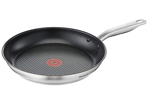 (-49%) Tefal Virtuoso Bratpfanne E49106 | 28 cm | beschichtet | 10 Jahre Garantie | hochwertiger Premium-Edelstahl| Antihaft-Titanbeschichtung | Temperaturanzeiger Thermo Signal | induktionsgeeignet | Braten