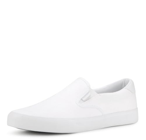 Lugz | Clipper Casual Sneakers for Men | Slip On Shoes For Men | Everyday Men Footwear, White, 10