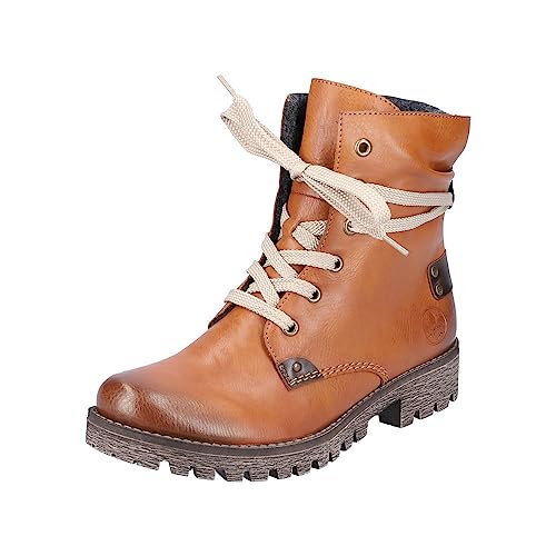 🔥 STARKER PREIS (-49%) Rieker Damen Schnürstiefeletten 78530, Frauen Stiefeletten,Kurzstiefel,uebergangsschuhe,uebergangsstiefel,Chukka Boots,braun (24),41 EU / 7.5 UK