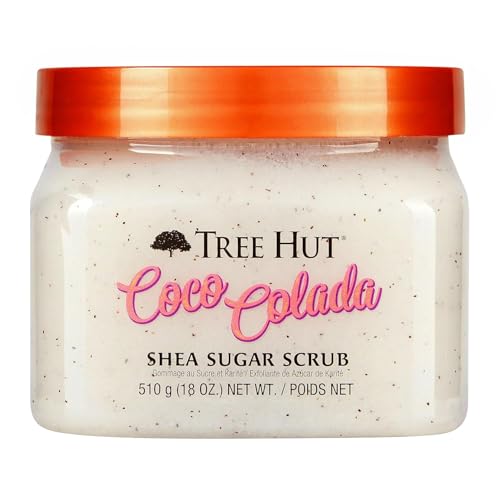 Tree Hut Coco Colada Sugar Body Scrub, 510g Jar – Exfoliating Body Scrub with Pineapple & Shea Butter for Soft, Smooth, Radiant Skin