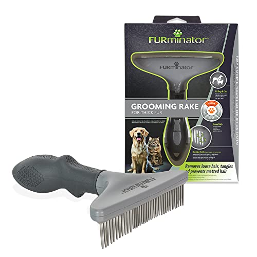 Peine de rastrillo FURminator con doble fila de púas largas para deshacer nudos en pelo largo