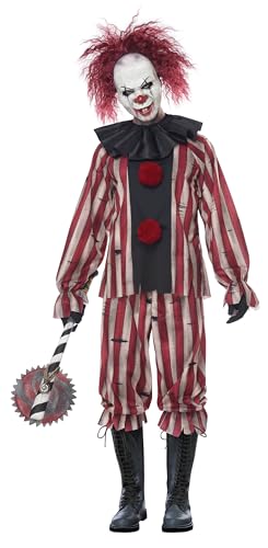 California Costumes mens Nightmare Clown Adult Sized Costumes, Red, X-Large US