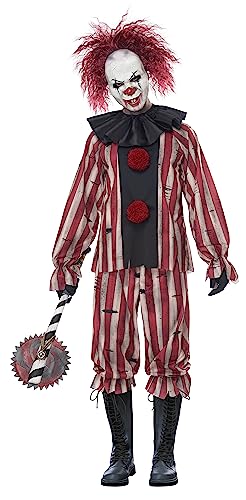 California Costumes Mens Nightmare Clown Adult Sized, Red, Medium US
