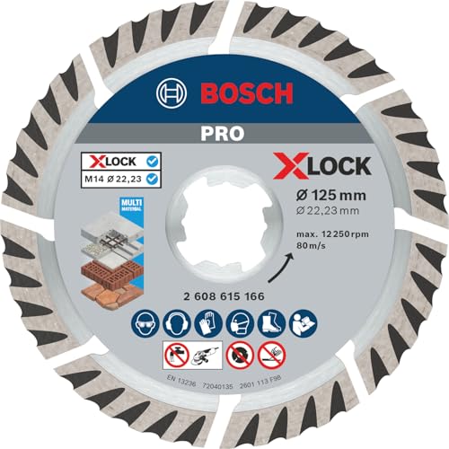 🔥 SELTEN SO GÜNSTIG (-77%) Bosch 1x PRO Multi Material Diamanttrennscheiben, X-Lock (für Beton, Stahlbeton, Ø 125 mm, Professional Zubehör Kleiner Winkelschleifer)