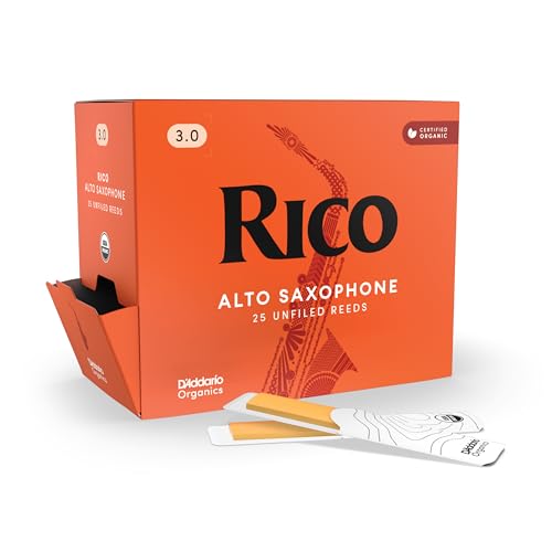 Rico Organic Altsaxophonblätter, Stärke 3.0, 25er Pack