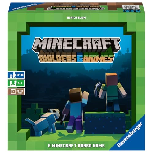 (-36%) Ravensburger Familienspiel 26132 - Minecraft Builders & Biomes - Gesellschaftsspiel für Kinder und Erwachsene, für 2-4 Spieler, Brettspiel ab 10 Jahren