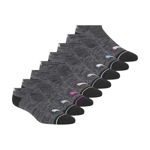 PUMA Womens 8 Pack Low Cut Socks, black, 9-11