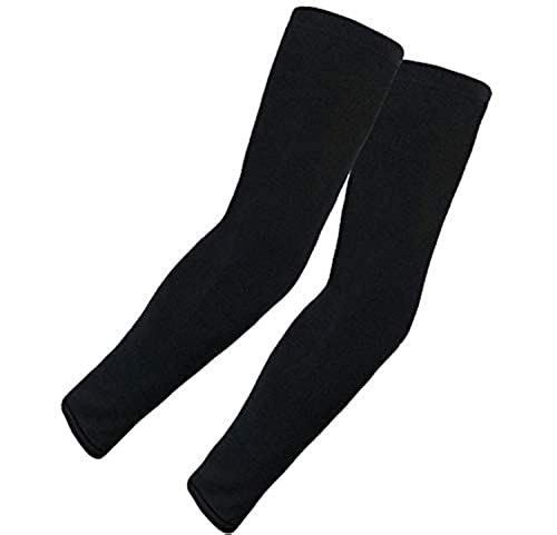 KUHNMARVIN 2 Pairs Arm Sleeves Compression UV Protection Cooling Sun Sleeves Tattoo Cover Up Basketball Arm Sleeves Foot