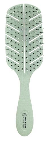 Beter - Cepillo de pelo esqueleto antitirones Natural Fiber hecho a base de fibras de trigo, Cepillo Desenredante Antienredos y Antirotura, Peinado suave y sin tirones, Para todo tipo de cabellos