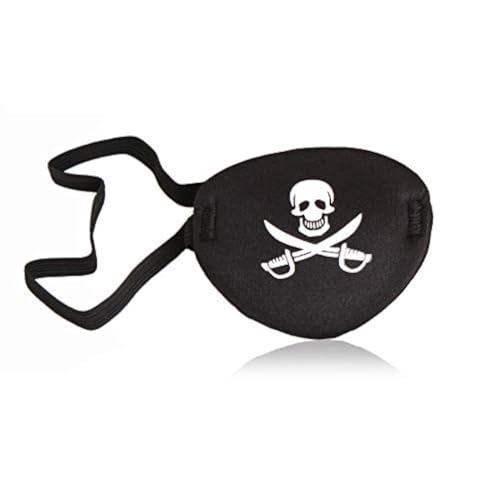 Oarkive Pirate Eye Patch – Adjustable Soft Fabric Eye Patch for Pirate Costume, Dress Up, Halloween or Cosplay Accessory for All Ages