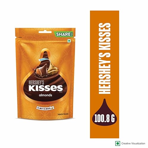 Kisses Almonds | Melt-In-Mouth Chocolates | Individually Wrapped 100.8 Grams
