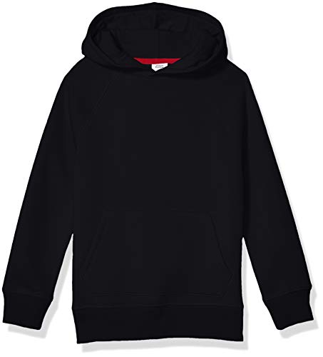 Amazon Essentials Boys' Fleece Pullover Hoodie Sweatshirts, Black, X-Large