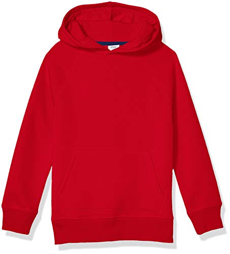 Amazon Essentials Toddler Boys' Fleece Pullover Hoodie Sweatshirts, Red, 4T