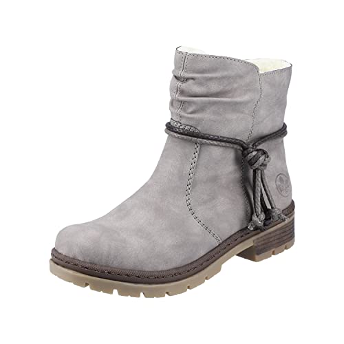 (-37%) Rieker Damen Ankle Boots Y7463, Frauen Stiefeletten,Bootee,Booties,halbstiefel,Kurzstiefel,uebergangsschuhe,uebergangsstiefel,grau (40),40 EU / 6.5 UK