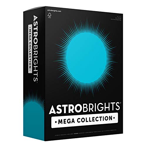 Astrobrights Mega Collection, Colored Paper, Bright Blue, 625 Sheets, 24 lb/89 gsm, 8.5" x 11" - MORE SHEETS! (91621)