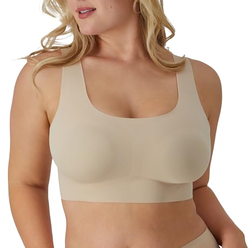 Bali Comfort Revolution Wireless T-Shirt Bra, Full-Coverage Pullover Wirefree Nude, X-Large