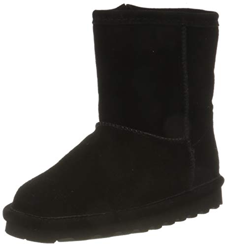 BEARPAW Elle Toddler Black Size 12 | Toddler's Boot Classic Suede with Zipper | Kid's Slip On Boot | Comfortable Winter Boot