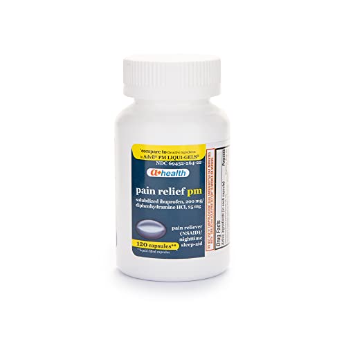 A+Health Ibuprofen PM Softgels, Pain Reliever/Nighttime Sleep Aid (NSAID), 120 Count
