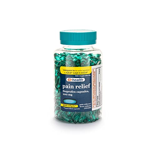A+Health Ibuprofen 200 Mg Softgels, Pain Reliever/Fever Reducer (NSAID), 300 Count