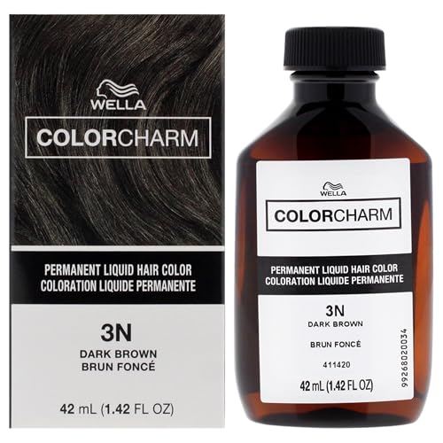 COLORCHARM Permanent Liquid Hair Color for Gray Coverage | 3N Dark Brown | 1.4 Fl Oz