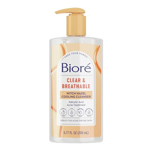 Biore Witch Hazel Pore Clarifying Acne Face Wash Made with a blend of witch hazel and