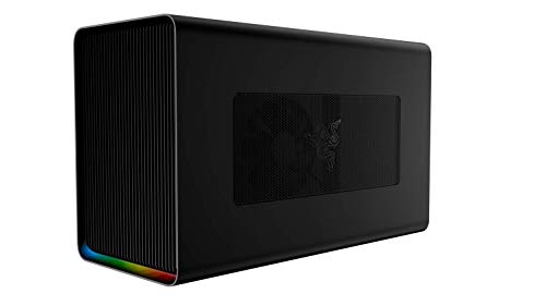 Razer Core X Chroma Aluminum External GPU Enclosure (eGPU): Compatible with Windows & MacOS Thunderbolt 3 Laptops, NVIDIA/AMD PCIe Support, 700W PSU, 4X USB 3.1, 1x Gbit Ethernet, Chroma RGB, Black