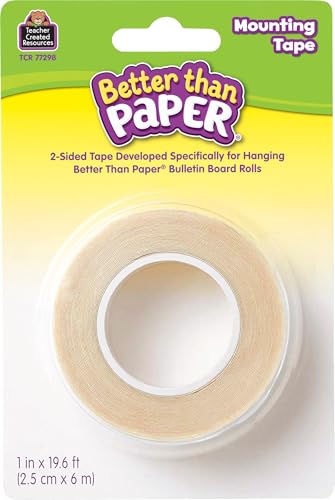 Teacher Created Resources® Better Than Paper® Mounting Tape White 1" x 19.6'