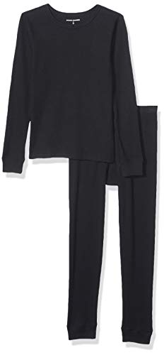 Amazon Essentials Boys' Thermal Long Underwear Set, Black, X-Large
