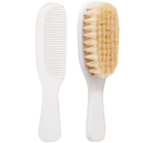 Buba Escova E Pente Baby Cerdas Naturais Branco