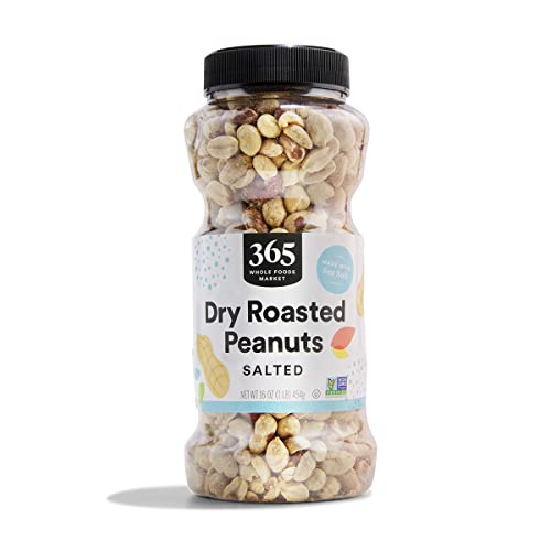 365 By Whole Foods Market Dry Roasted And Salted Peanuts 16 Ounce