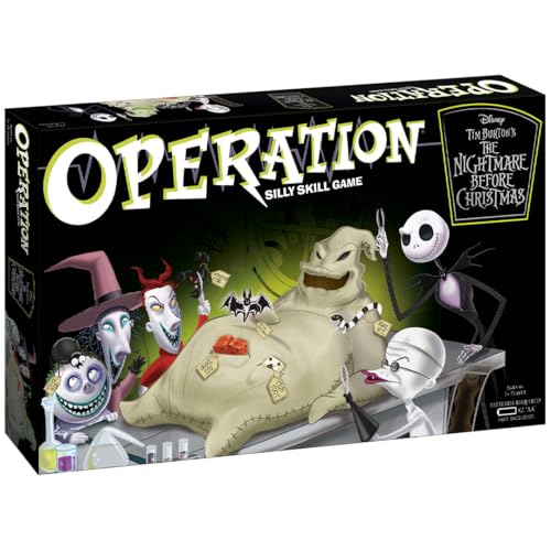 Operation: Disney The Nightmare Before Christmas Board Game | Collectible Operation Game | Featuring Oogie Boogie & Nightmare Before Christmas Artwork, 1+ Players
