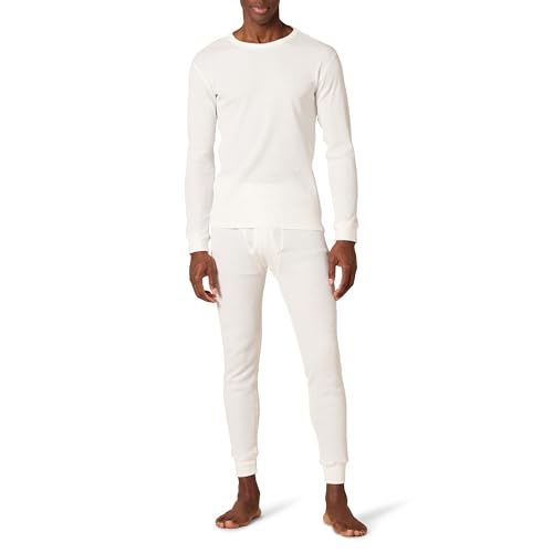 Amazon Essentials Thermal Long Johns Underwear Set for Men, XX-Large, White