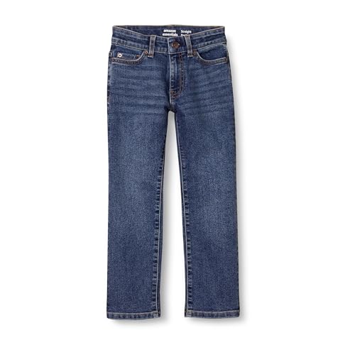 Amazon Essentials Boys' Regular Straight-Fit Jeans, Medium Wash, 6 Slim
