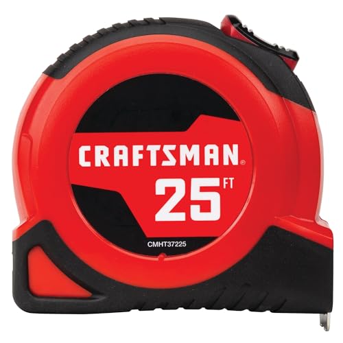 25 Ft Tape Measure With Fraction Markings Retractable Self Locking