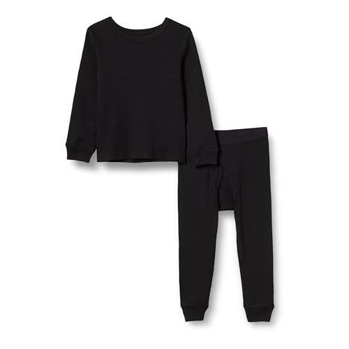 Amazon Essentials Toddler Boys' Thermal Long Underwear Set, Black, 2T