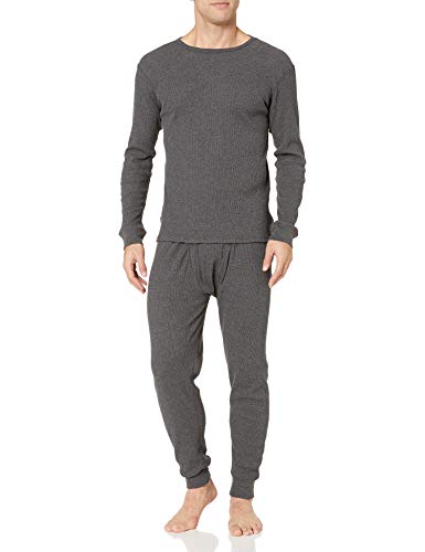 Amazon Essentials Thermal Long Johns Underwear Set for Men, X-Small, Charcoal