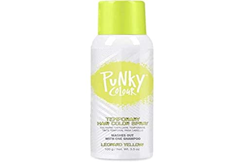 Punky Temporary Hair Color Spray – Leopard Yellow, Instant Vivid Temporary Hair Dye for Women, Wash Out, Hair-Color Spray, 3.5 oz