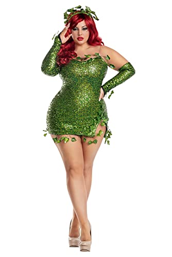 Party King Women's Plus Size Poisonous Villain, Green, 2X-Large