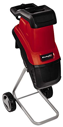 (-43%) Einhell Elektro-Messerhäcksler GC-KS 2540 (2 Wendemesser aus Spezialstahl, große Trichteröffnung, Motorschutzschalter, Häckselgutfangsack, Transportgriff inkl. Stopfer), Rot