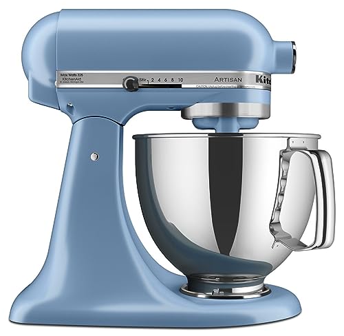 KitchenAid Artisan Series 5 Quart Tilt Head Stand Mixer with Pouring Shield KSM150PS, Blue Velvet