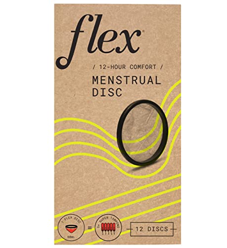 Flex Menstrual Discs | Disposable Period Discs | Reduce Cramps & Dryness | Beginner-Friendly Tampon Alternative | Capacity of 5 Super Tampons | Made in Canada | 12 Count